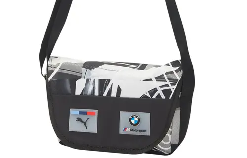 PUMA Polyurethane Messenger Bag, Crossbody Bag Regular Unisex Black