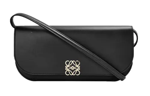 LOEWE Goya Smooth Cow Leather Handheld Shoulder Bag, Crossbody Bag Large Women's Black