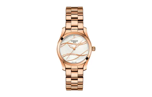 TISSOT Tissot, quartz waterproof women's watch, white dial, case stainless steel, quartz mechanism, 30meter, 30mm