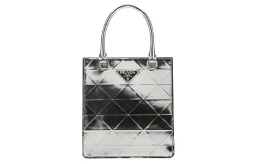 PRADA Calfskin Handbag Regular Women's White