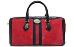 GUCCI Ophidia Patent Leather Binding, Suede Shoulder Bag, Crossbody Bag, Handbag Medium Women's Red