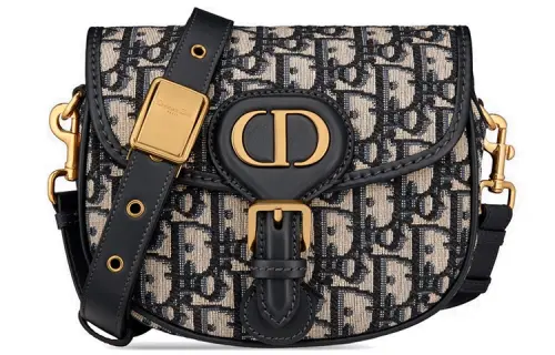 DIOR Bobby Fabric Handbag, Shoulder Bag, Crossbody Bag Small Women's Denim Blue