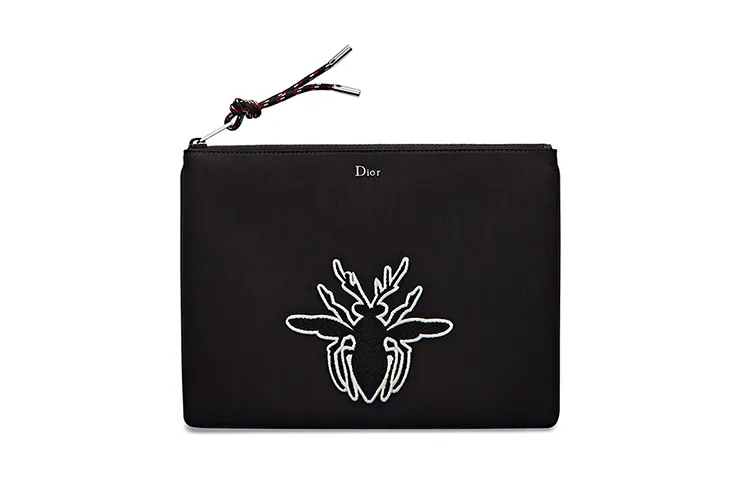 DIOR Quarterly New Products Canvas Clutch Men's Black