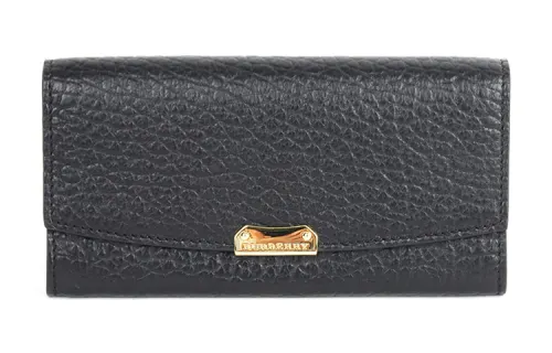 Burberry Cow Leather Card Holder, Wallet Women's Black