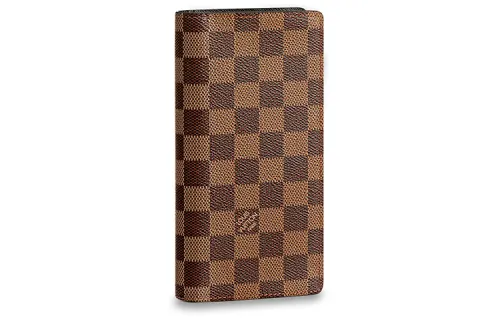 LOUIS VUITTON Brazza Canvas With Leather Wallet Regular Men's Brown