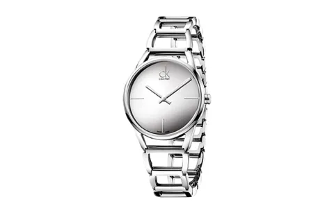 CALVIN KLEIN Elegant Collection Wrist Watches Quartz Movement Stainless Steel Watchband Silver Dial Women's