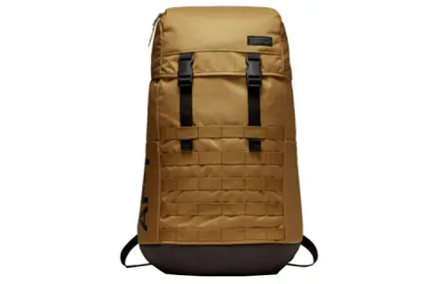 Nike Polyester Backpack Unisex Yellow Brown