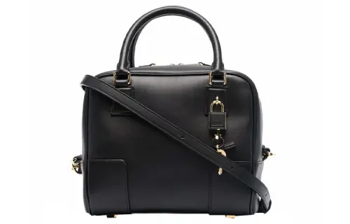 LOEWE Amazona 19 Square Bag In Nappa Calfskin Black