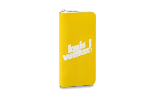 LOUIS VUITTON Zippy Cow Leather Card Holder, Wallet Men's Yellow