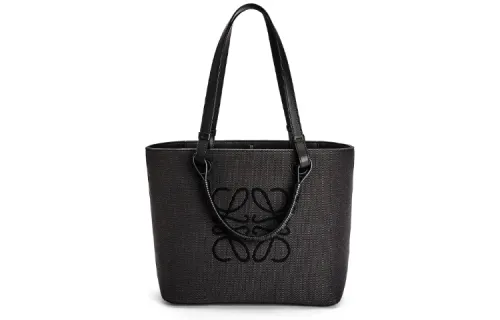 LOEWE Anagram Cow Leather Tote Bag, Shopping Bag, Handbag, Shoulder Bag Women's Black