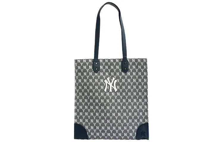 MLB Monogram Polyester Tote Bag, Shopping Bag, Combo Bag, Handbag, Shoulder Bag Unisex Blue