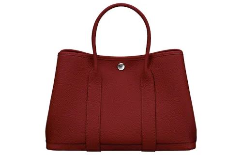 HERMES Garden Party Country Cow Leather Handbag 30 Women's 55 Rouge H Hermes Red