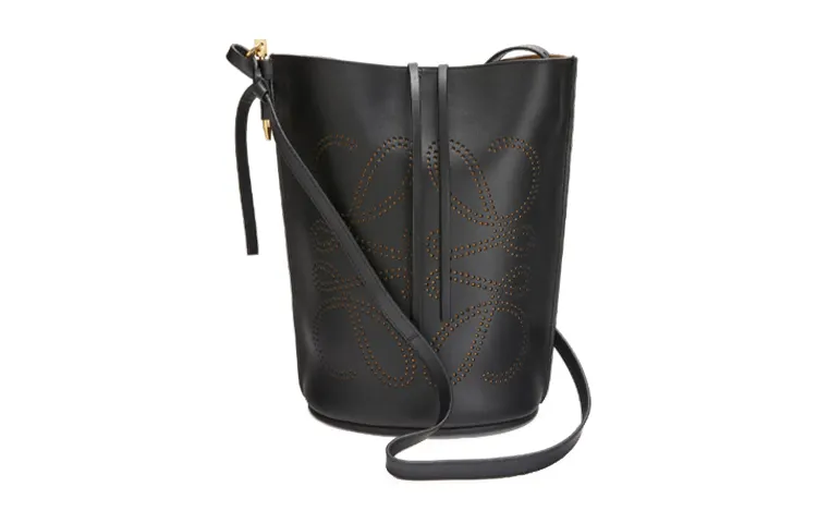 LOEWE Gate Natural Calfskin Bucket Bag, Shoulder Bag, Crossbody Bag Women's Black
