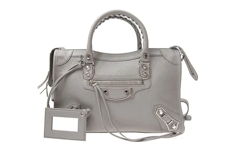 Balenciaga Cow Leather Shoulder Bag, Crossbody Bag, Handbag Regular Women's Light Gray