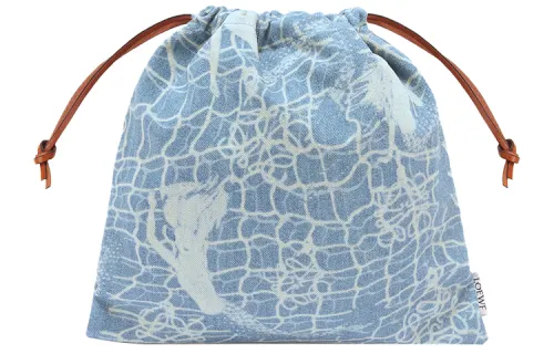 LOEWE Canvas Clutch Canvas Bag Women's Washed Blue