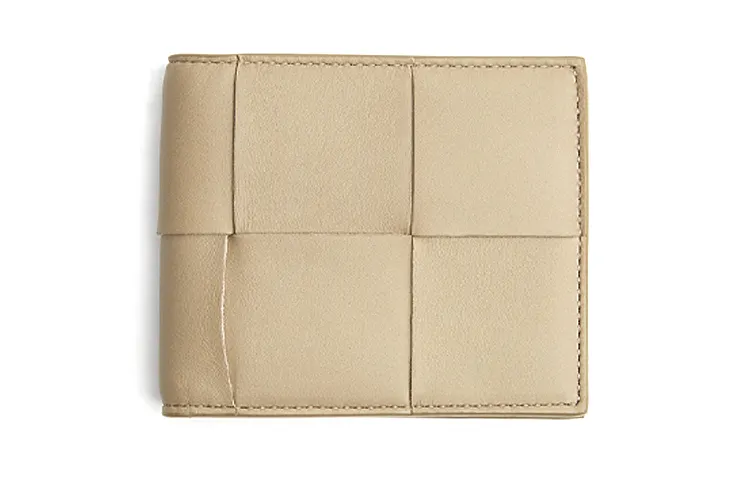 Bottega Veneta Leather Wallet Small Men's Taupe
