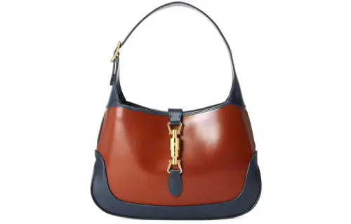 GUCCI Jackie 1961 Leather Crescent Shoulder Bag Shoulder Bag Small Women's Red Blue Multicolor