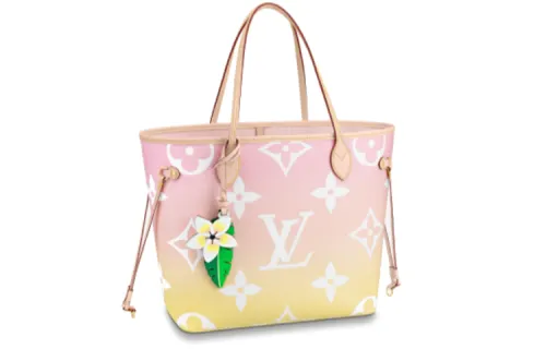 LOUIS VUITTON Neverfull Gradient Pastel Mm Light Pink
