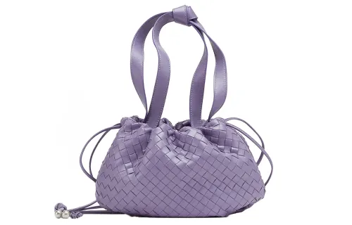 Bottega Veneta Bottega Veneta Luggage Collection Wool Crossbody Bag, Shoulder Bag Women's Lavender