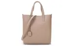 SAINT LAURENT Soft Leather Tote Bag, Shopping Bag, Shoulder Bag, Handbag Women's Dark Beige