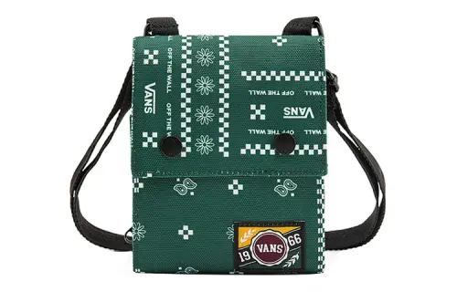 Vans Polyester Shoulder Bag, Crossbody Bag Regular Unisex Green