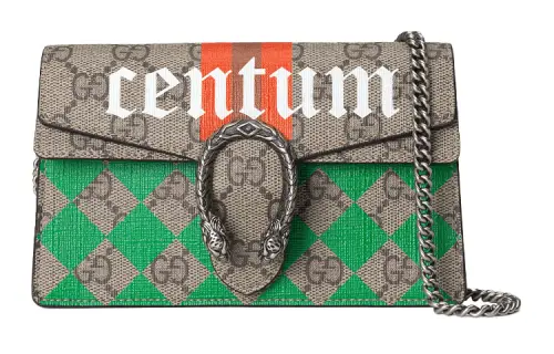 GUCCI Dionysus Canvas With Leather Shoulder Bag, Crossbody Bag Mini Women's