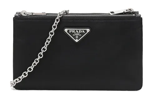 PRADA Fabric Clutch, Crossbody Bag, Shoulder Bag Women's Black