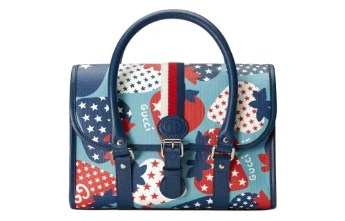 GUCCI Canvas With Leather Handbag, Kids' Bag Kids'