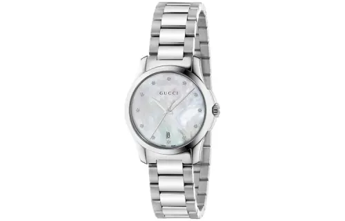 GUCCI G Timeless Collection Wrist Watches Quartz Movement Stainless Steel Strap White Dial Women's Watch