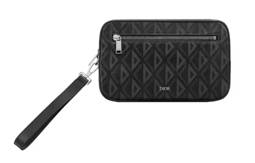 DIOR Canvas Strap Handbag, Clutch, Toiletry Bag Men's Black