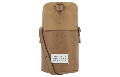 Maison Margiela Cow Leather/Polyester Shoulder Bag Unisex Light Brown