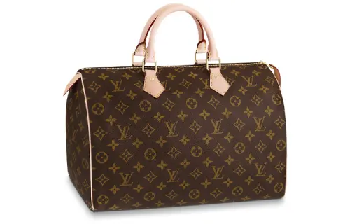 LOUIS VUITTON Speedy Canvas With Leather Pillow Bag Handbag 35 Women's Brown