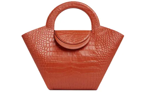 Bottega Veneta Cow Leather Handbag Women's Maple Leaf Brown