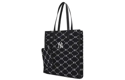 MLB Monogram Collection Polyester Combo Bag, Tote Bag, Shopping Bag, Shoulder Bag, Handbag Regular Women's Black