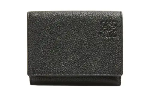 LOEWE Soft Grain Calfskin Wallet Regular Men's Black