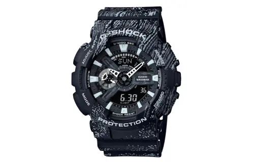 CASIO Men Liquid Crystal/Analog Dual Display Series Black Watch GA-110TX-1A
