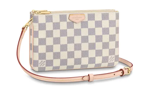 LOUIS VUITTON Cow Leather Handbag, Crossbody Bag, Shoulder Bag Women's Plaid