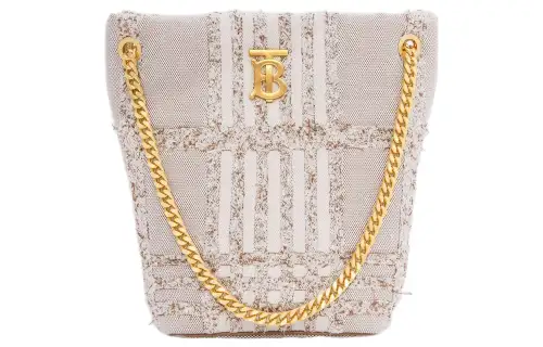 Burberry Lola Bag Sheepskin Bucket Bag, Handbag, Shoulder Bag Women's Natural