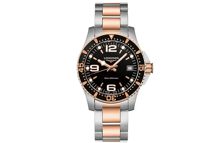 LONGINES Comcast Diving Collection Quartz Movement Women's Watch 34mm Black Dial Stainless Steel Case