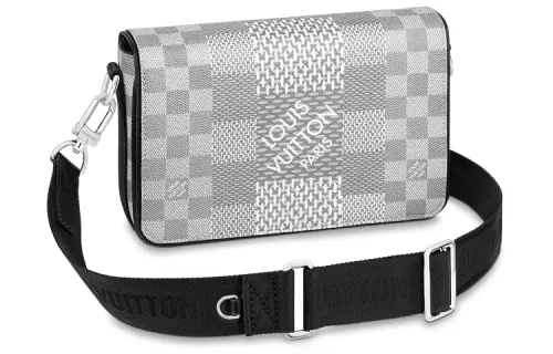 LOUIS VUITTON 3D Effect Canvas Crossbody Bag, Shoulder Bag Men's