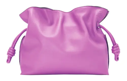 LOEWE Flamenco Clutch In Nappa Calfskin Bright Purple