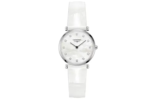 LONGINES Jialan Collection Quartz Movement 30m Waterproof Women's Watch 29mm White Dial Stainless Steel Case
