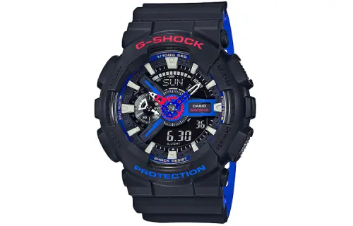 CASIO Men Liquid Crystal/Analog Dual Display Series Black Watch GA-110LT-1A