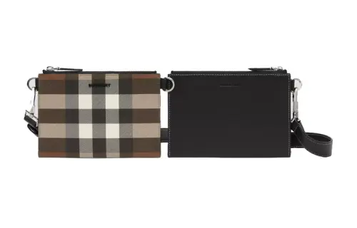 Burberry Canvas Storage Bag, Shoulder Bag, Clutch, Crossbody Bag Men's Dark Birch Brown