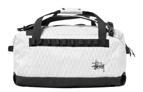 Stussy Nylon Fabric Travel Bag Handbag Regular Unisex Black/White