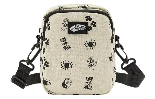 Vans Canvas Shoulder Bag, Canvas Bag, Crossbody Bag Regular Unisex Ecru