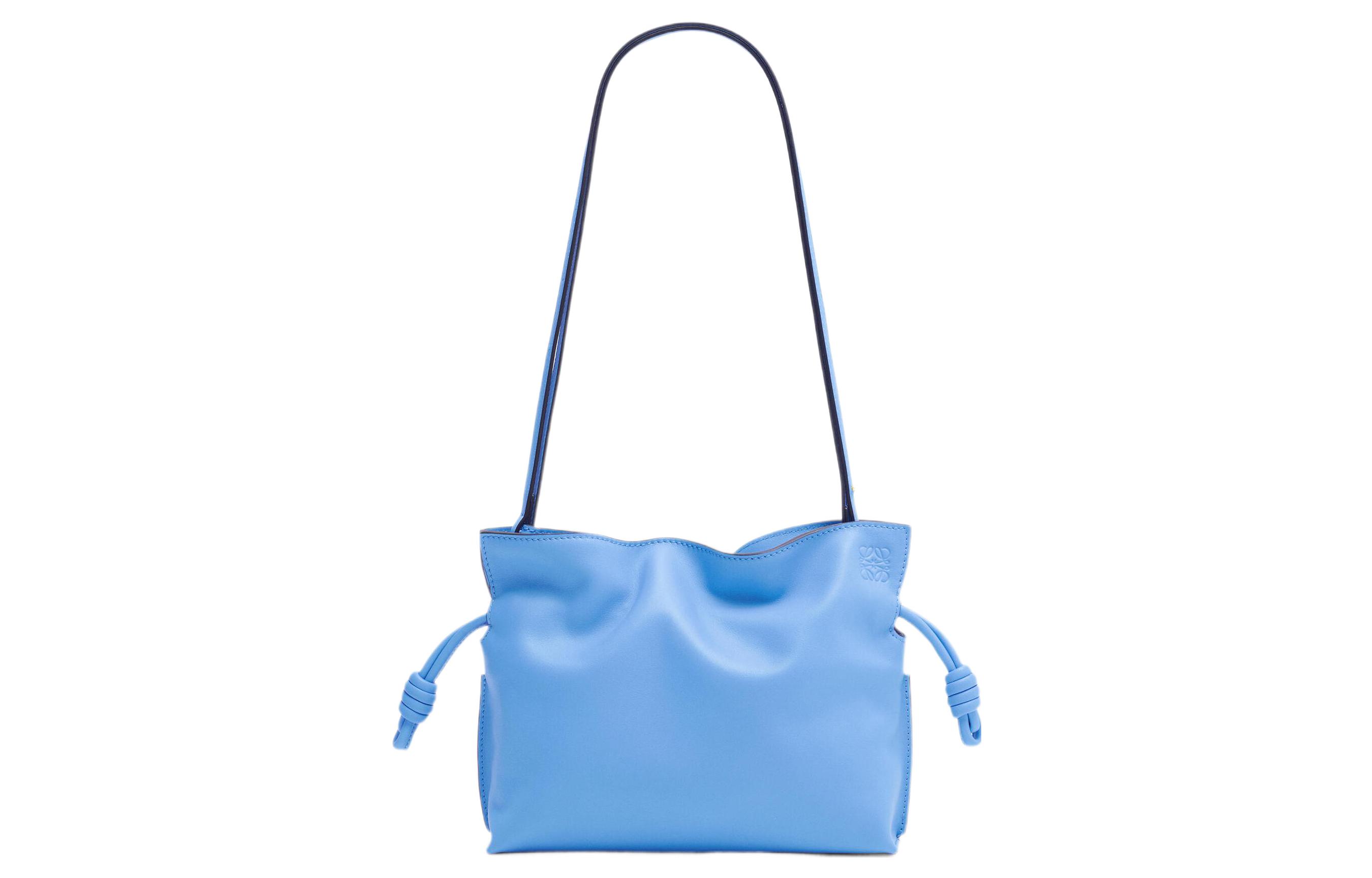 LOEWE Flamenco Clutch In Nappa Calfskin Mini Celestine Blue