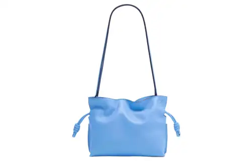 LOEWE Flamenco Clutch In Nappa Calfskin Mini Celestine Blue