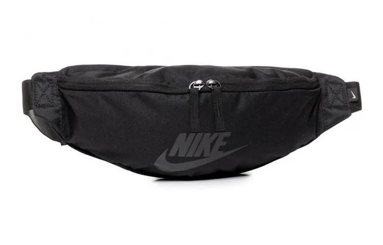 Nike Heritage Fabric Sling Bag, Crossbody Bag, Fanny Pack Regular Unisex Black