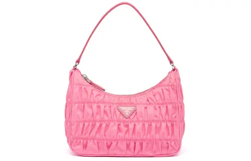 PRADA Saffiano Leather One Shoulder Handbag Mini Women's Pink